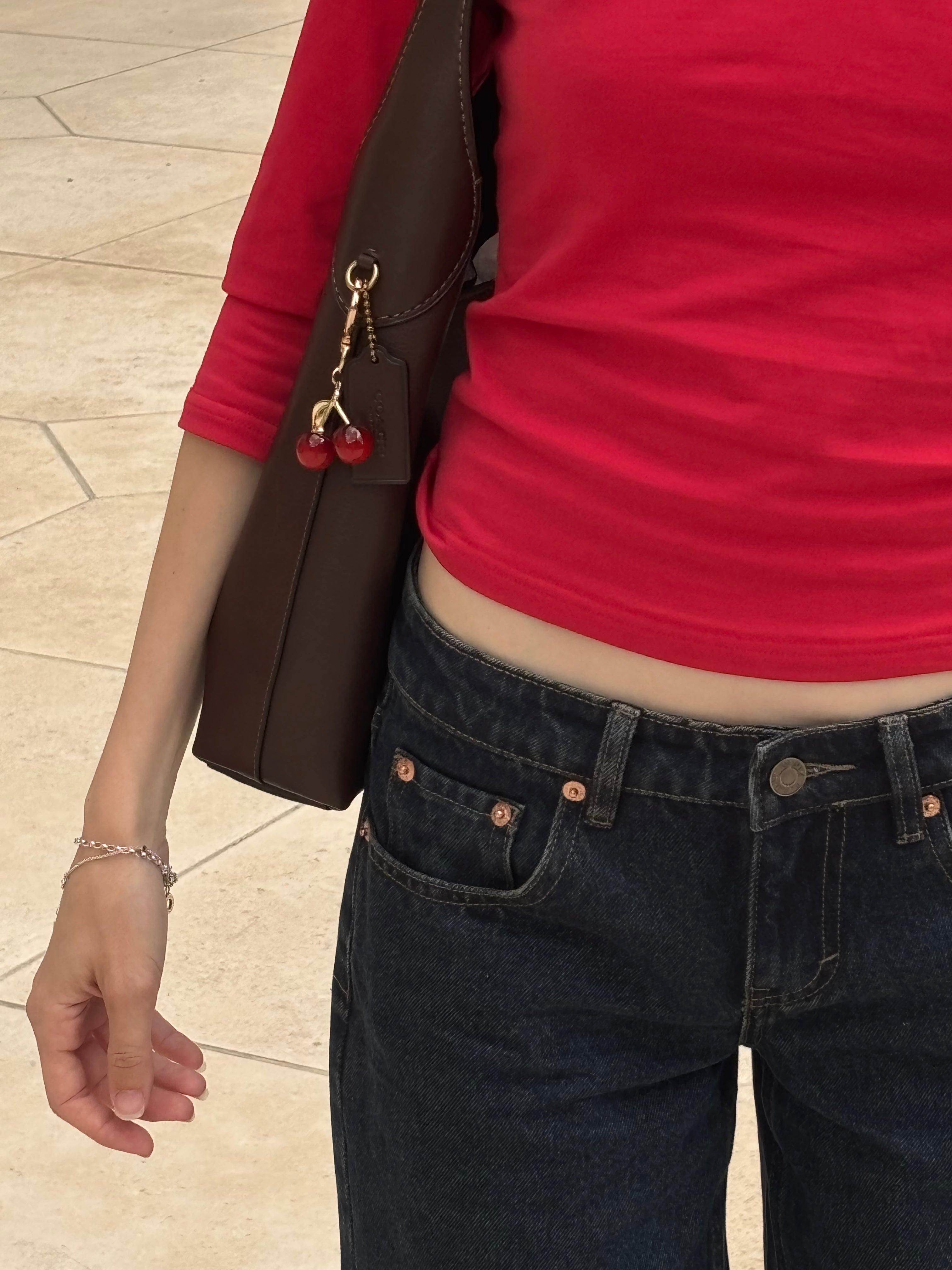 Short Straight Leg Jeans | Dark Wash