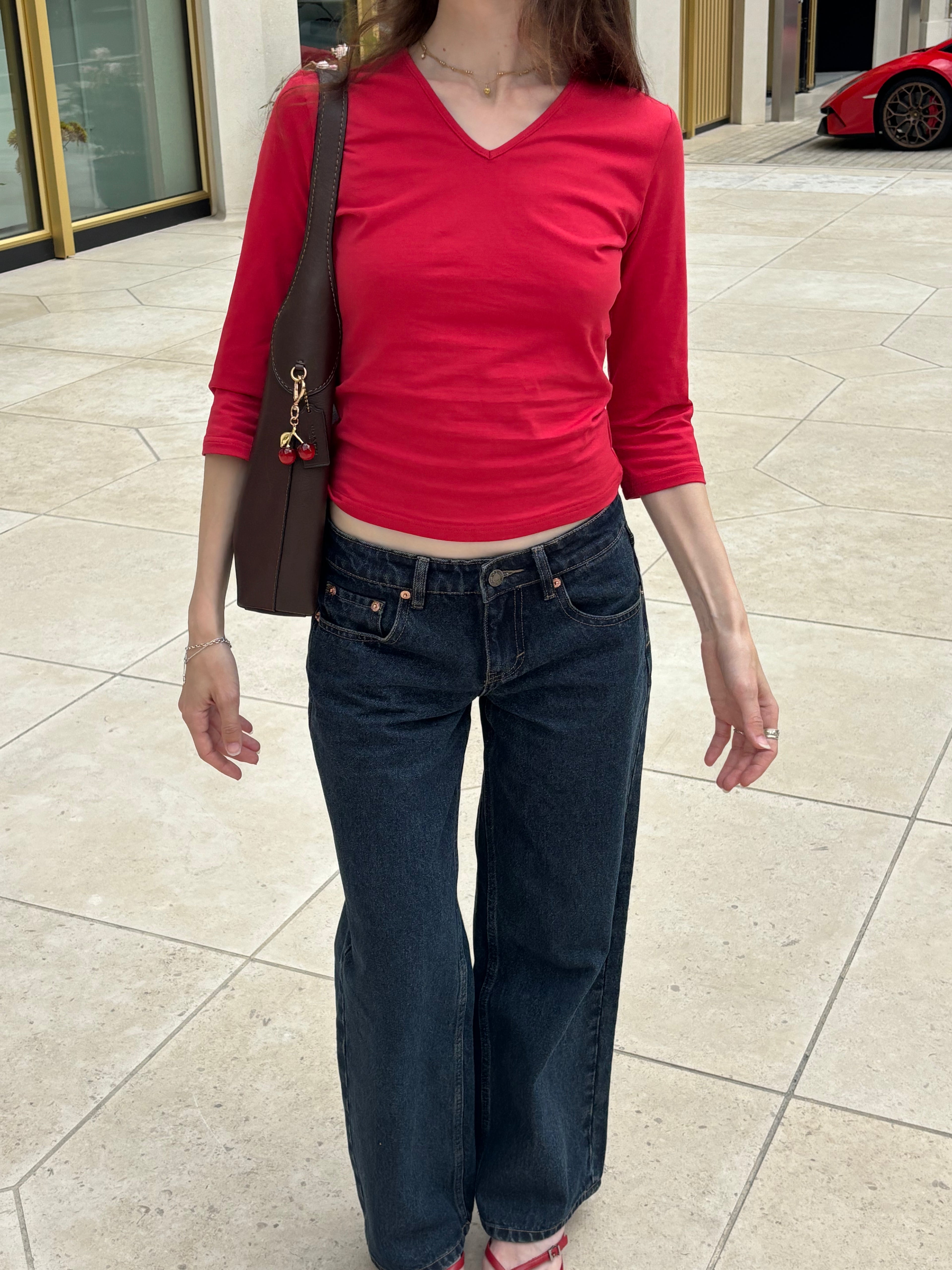 PRE-ORDER Petite Wide Leg Jeans | Dark Wash