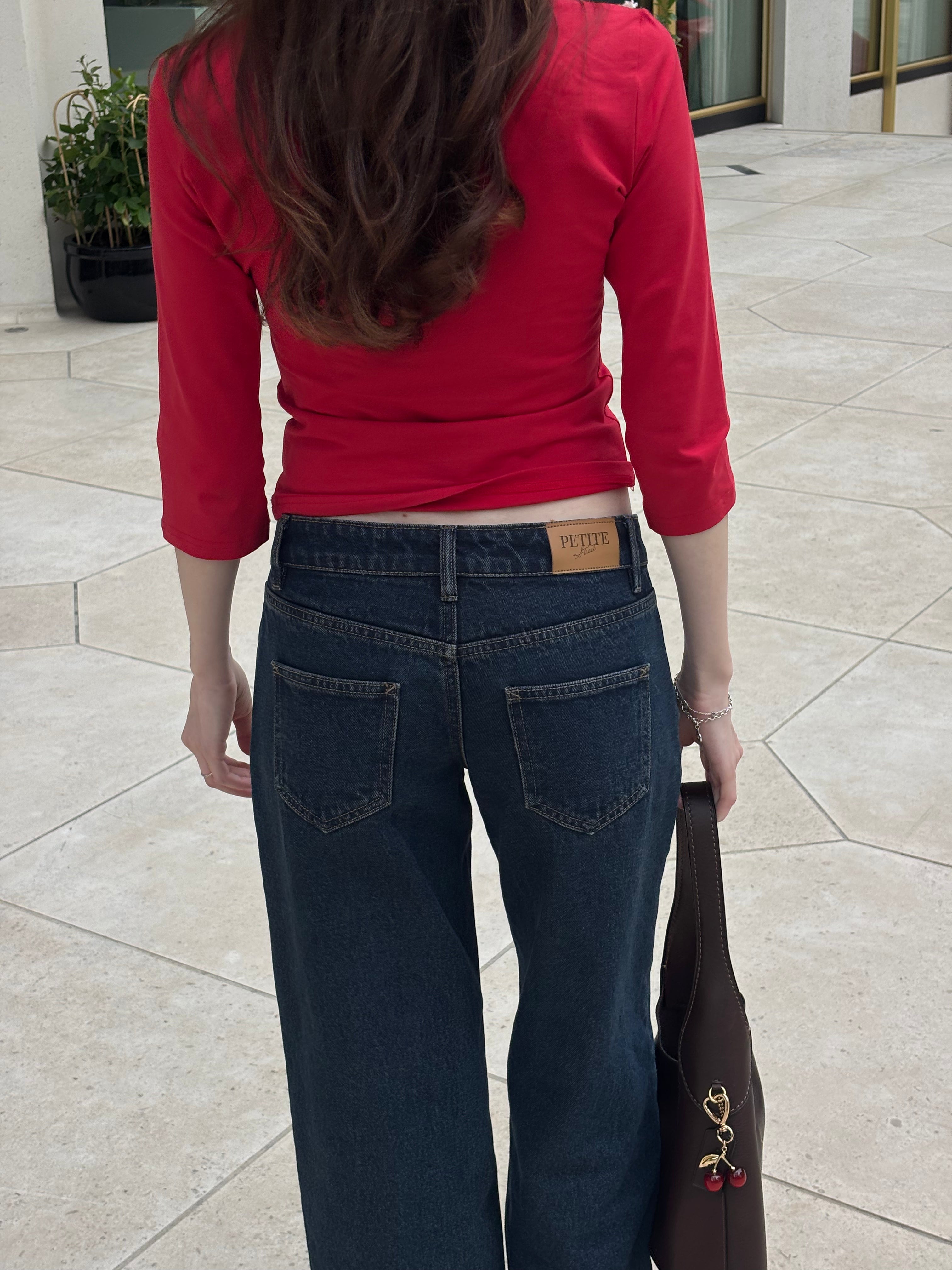 PRE-ORDER Petite Wide Leg Jeans | Dark Wash